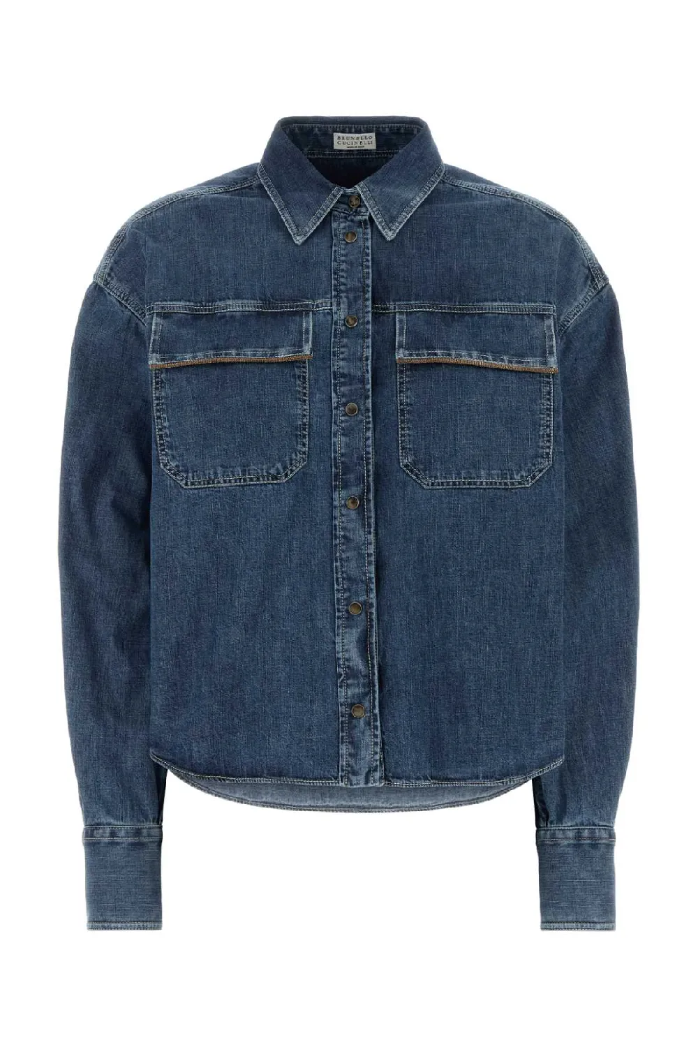 Brunello Cucinelli Denim Denim Shirt — Blue