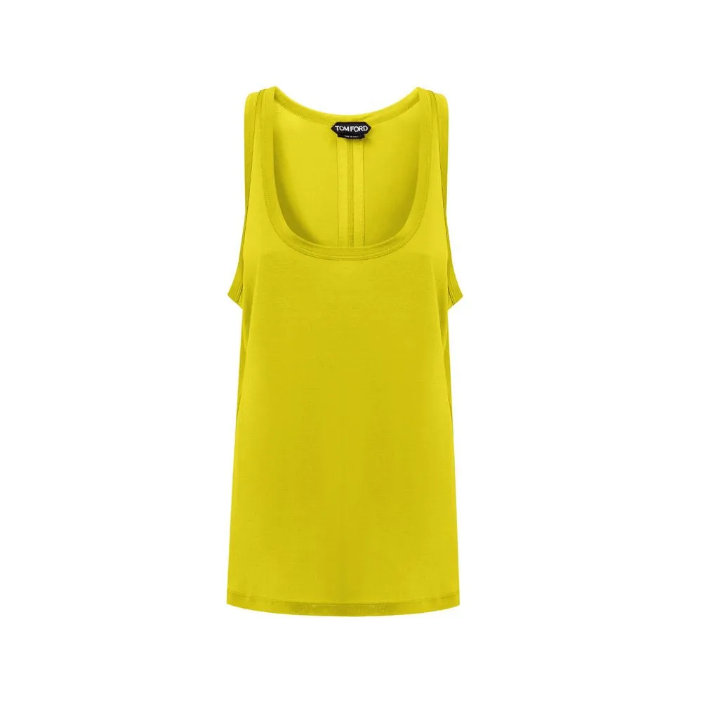 Tom Ford Silk Tank Top — Yellow