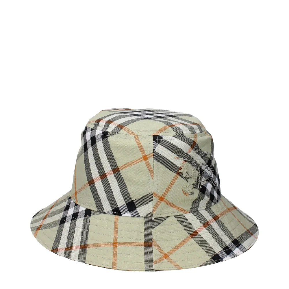 Burberry BU9487707504905BT Check-Pattern Fabric Bucket Hat — Beige