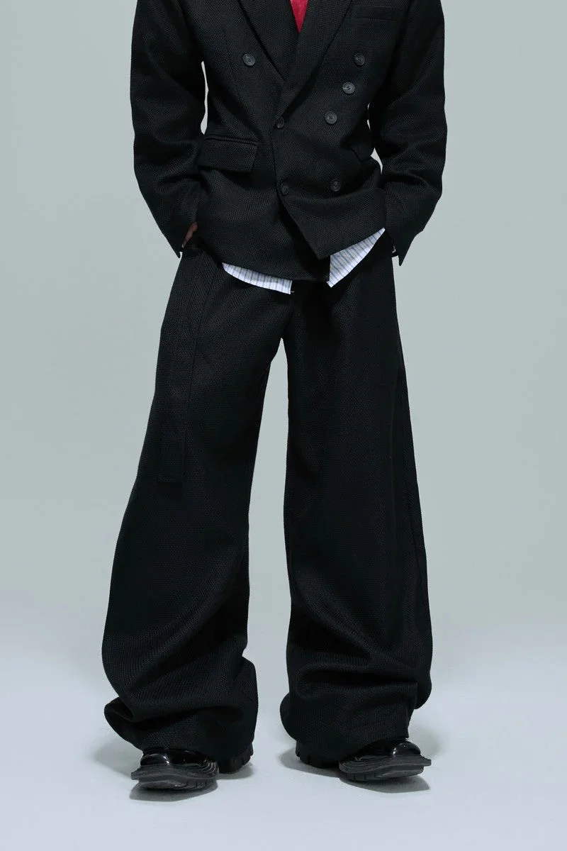 Waffle Textured Pearl Trousers