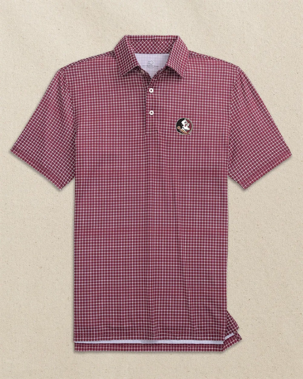 FSU Seminoles Driver Dunes Edge Plaid Polo