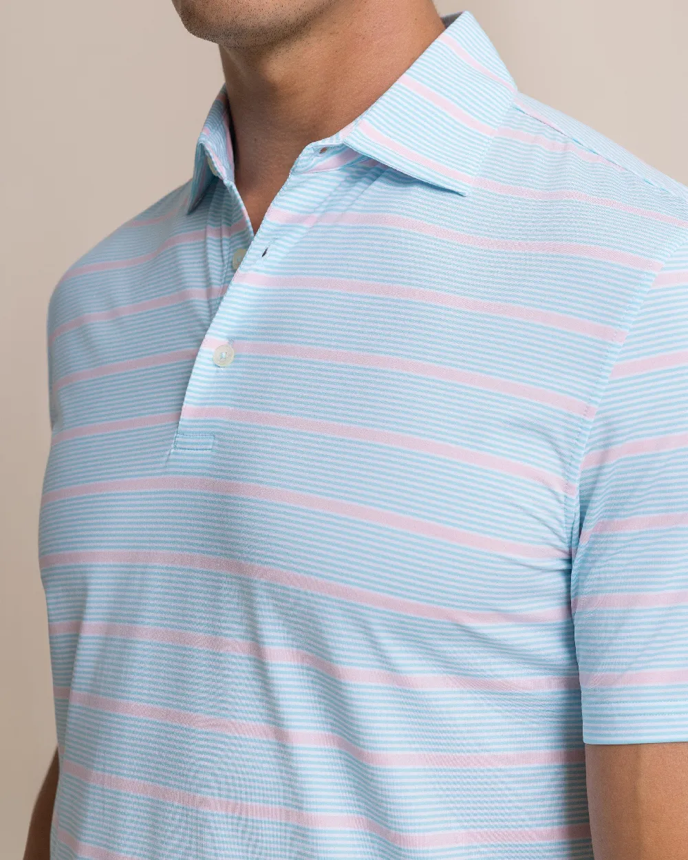 Core Sound Stripe Coastal Breeze® Performance Polo - 3