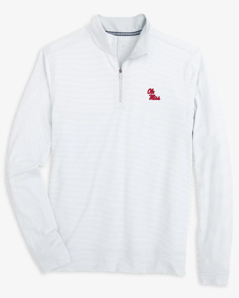 Ole Miss Rebels Cruiser Micro-Stripe Heather Quarter Zip - 5