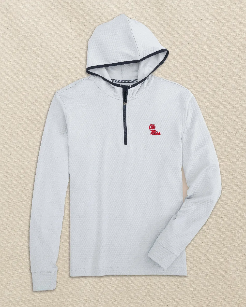 Ole Miss Rebels Scuttle Heather Quarter Zip Hoodie
