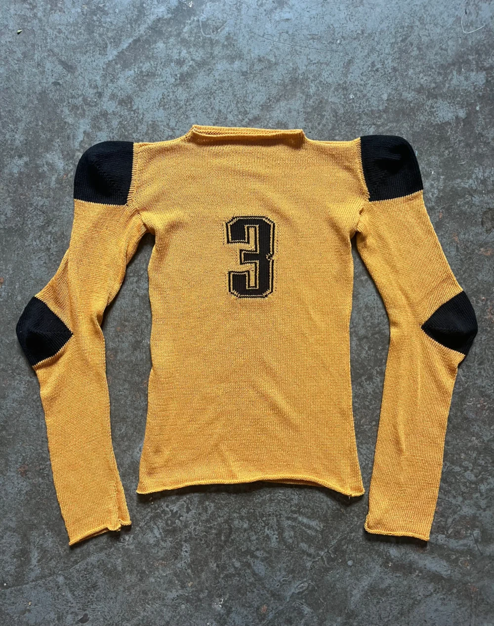 Football jersey cotton knit long sleeve