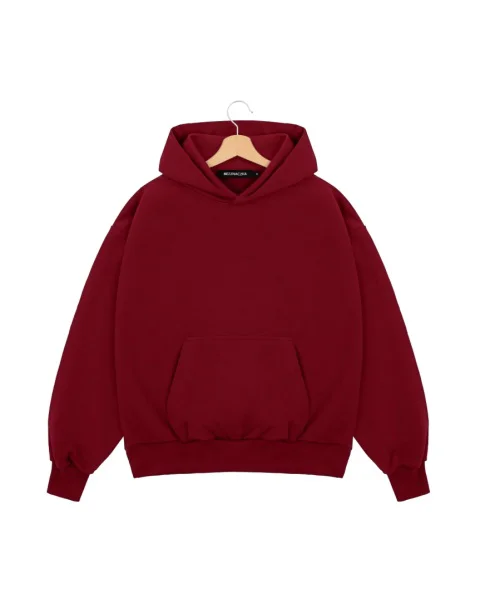BLUZA BOXY BORDOWA