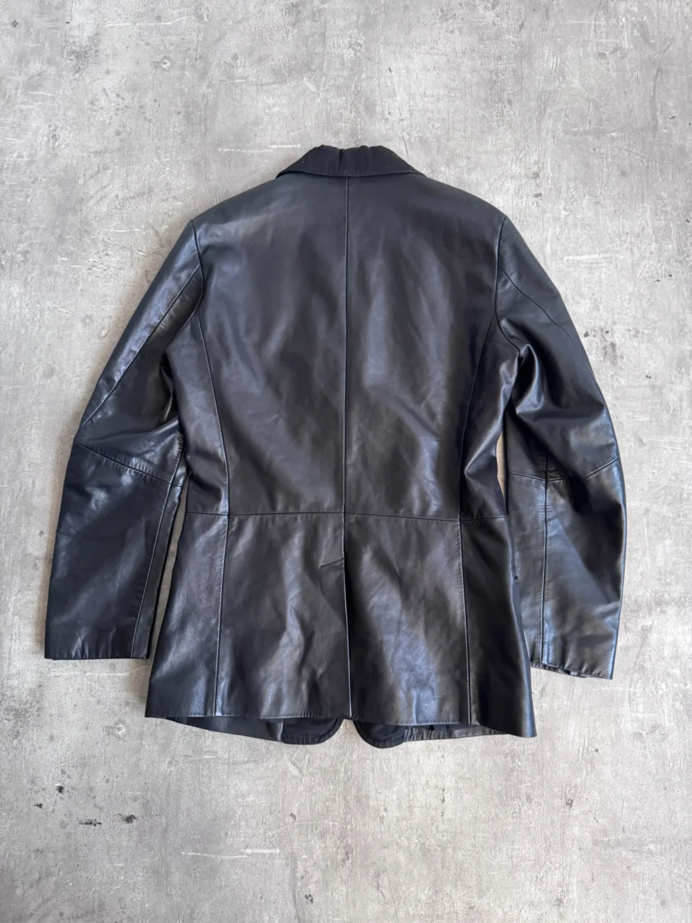Just Cavalli Cotton Collar Black Leather Jacket - 4