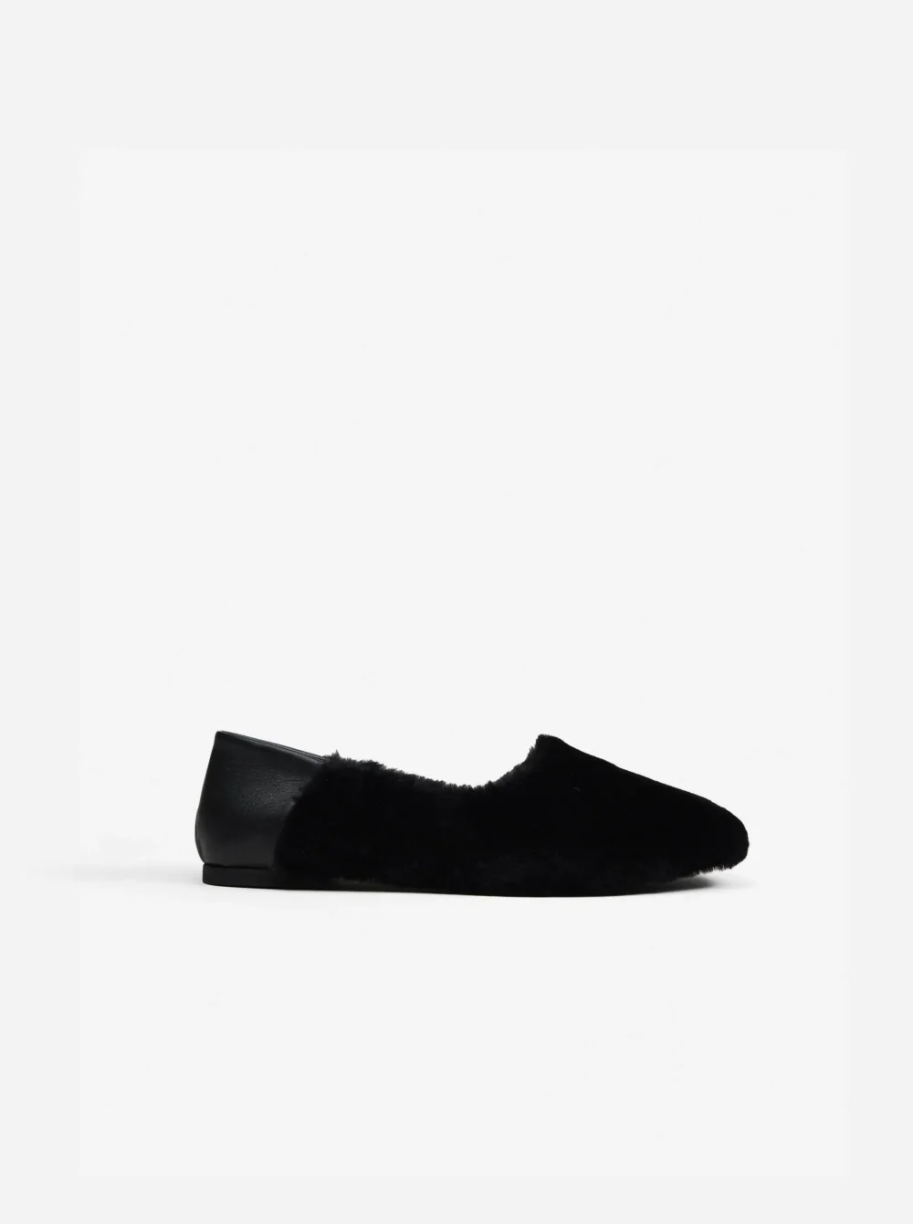 Manu Ballet Flats Black Shearling