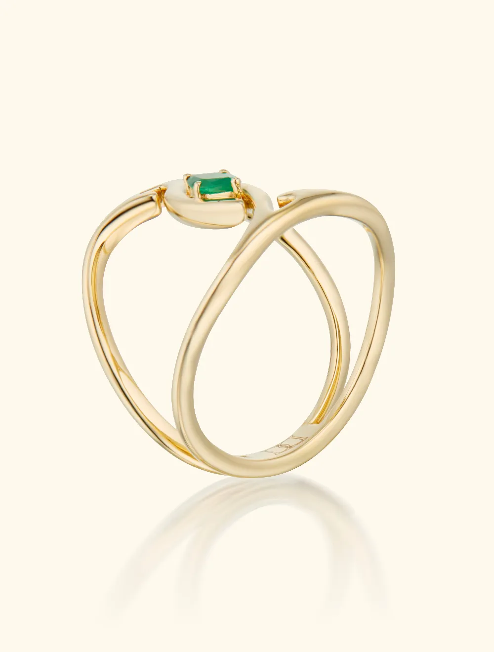 Embrace Ring, Emerald