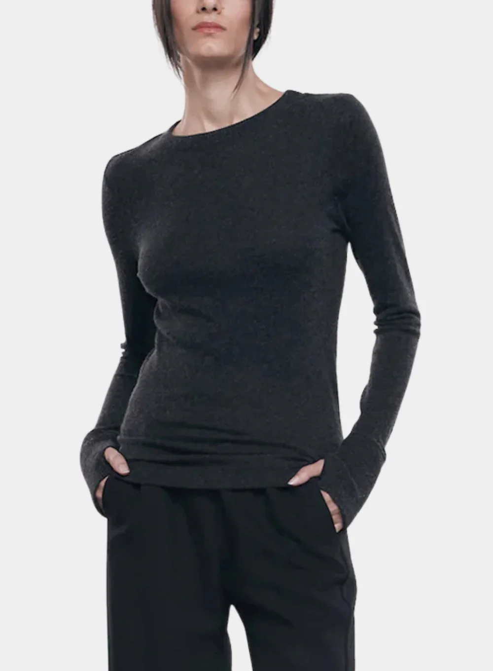 ENZA COSTA | Cashmere Easy Cuffed Crew Neck