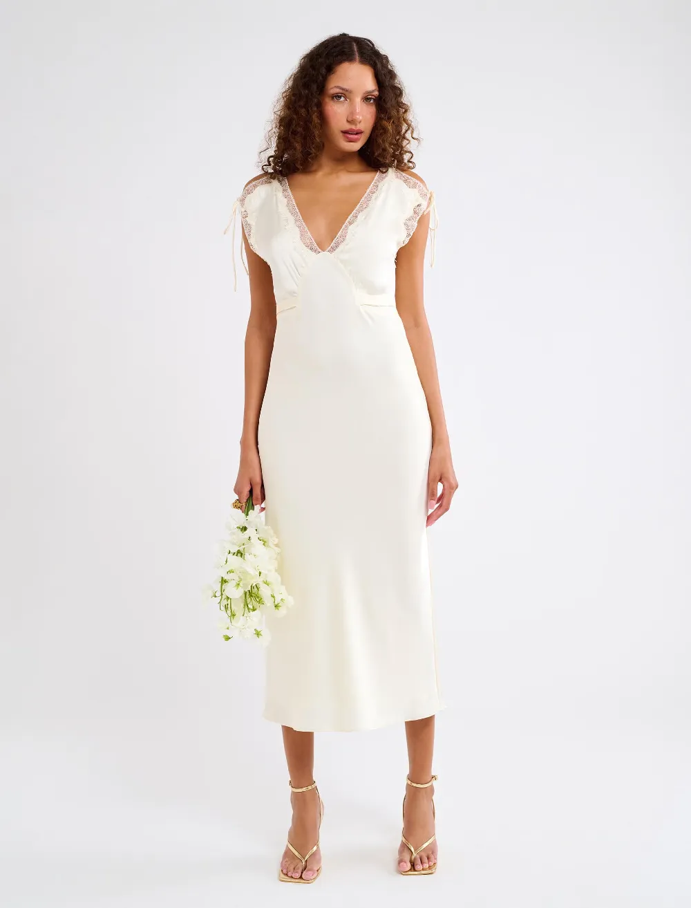 Monarch Midi Dress | Cream