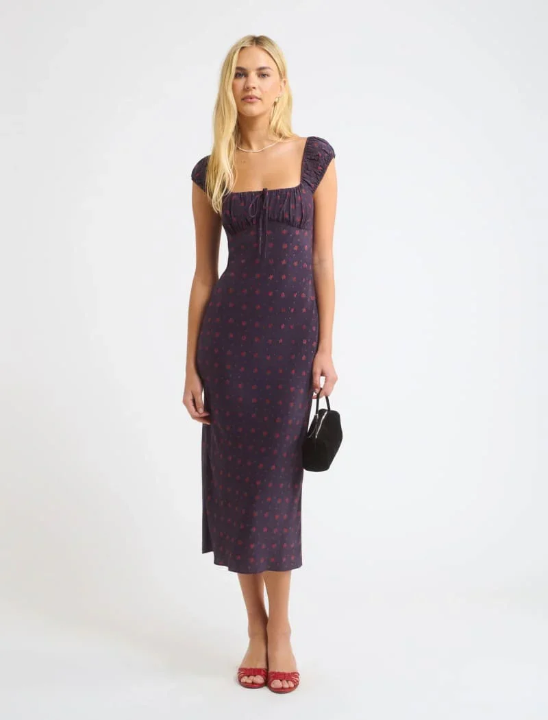 Callaway Midi Dress | Midnight Bloom