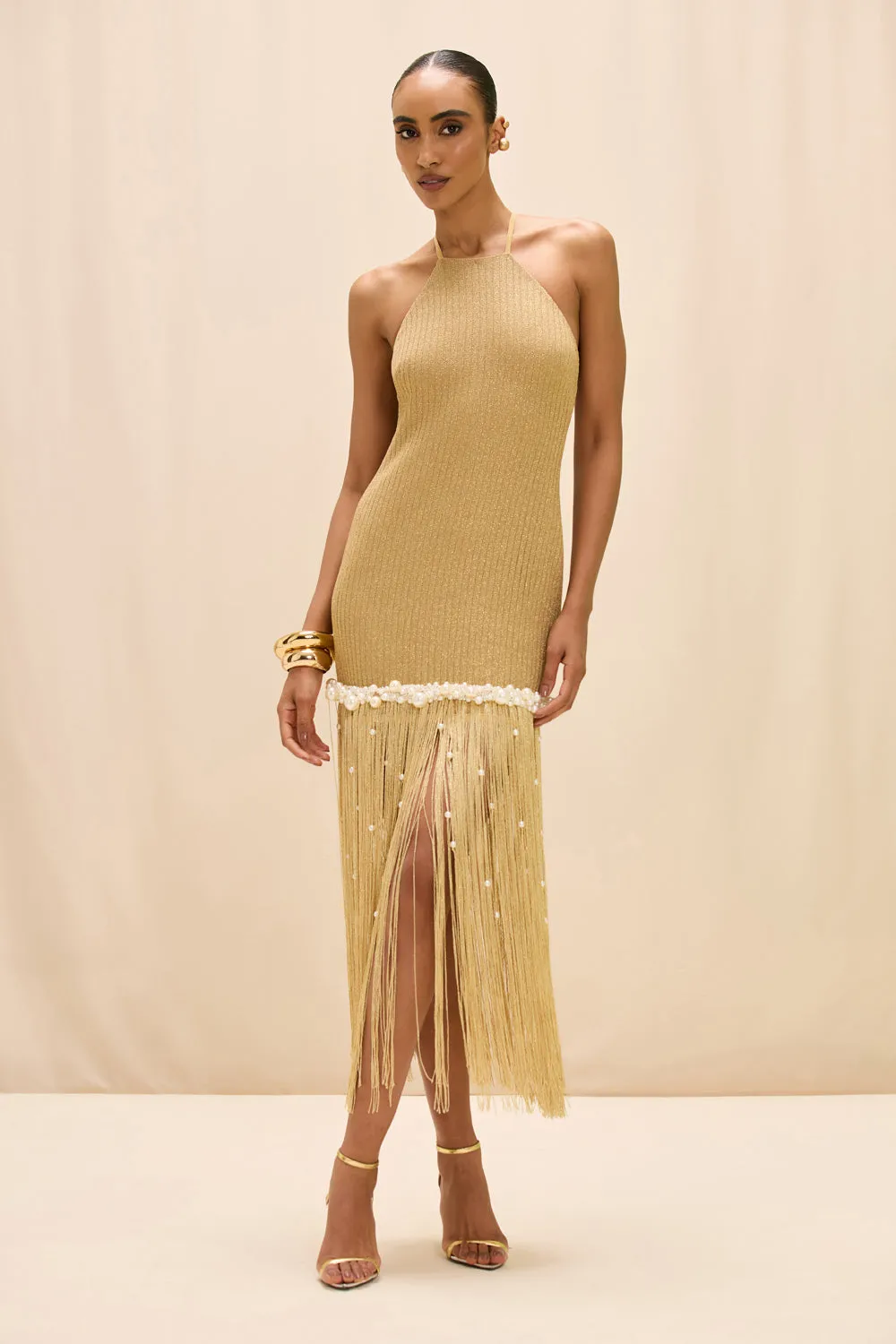 AUREA CROCHET MIDI DRESS