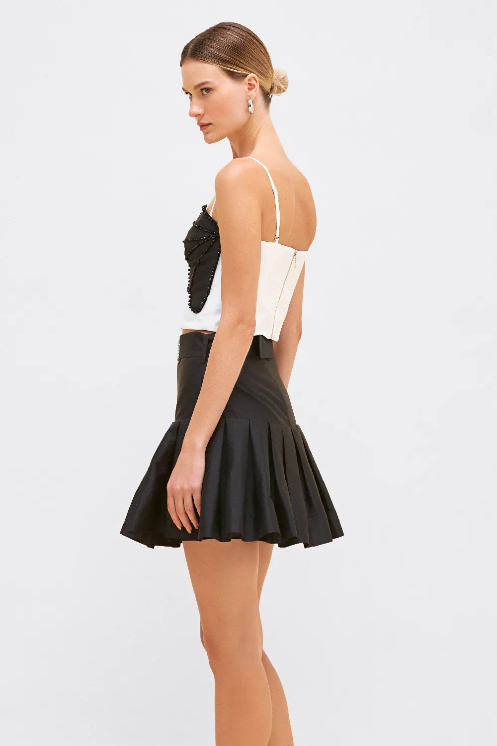 TAFFETA BLOOM MINI SKIRT - 2