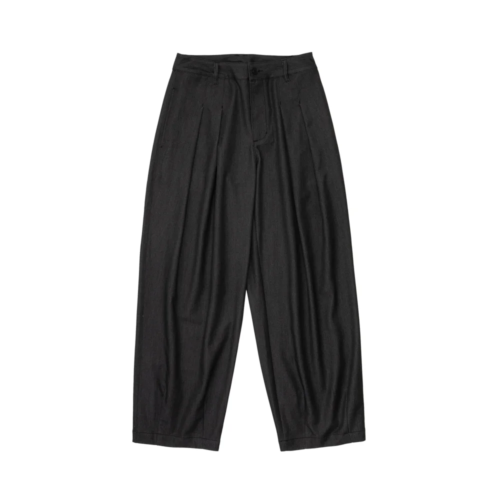 Contour Pleated Trousers – Sable Grey, Relaxed Fit