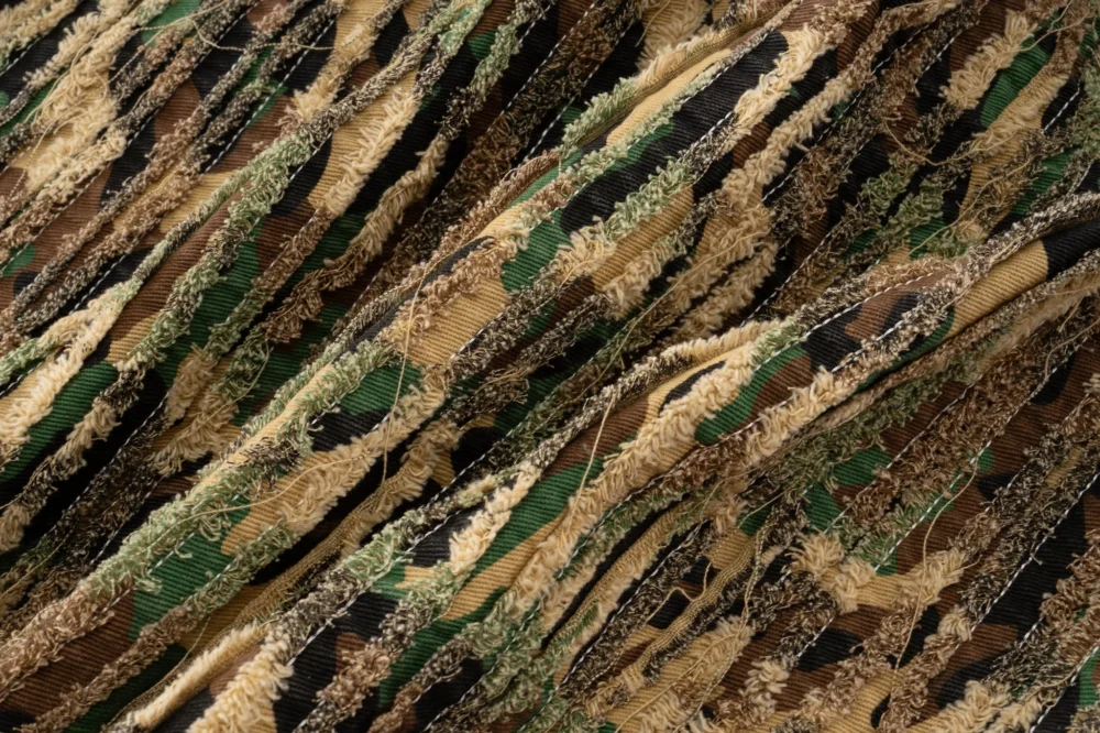 Shredded Wide Leg Pants - Deconstructed Camo - 2