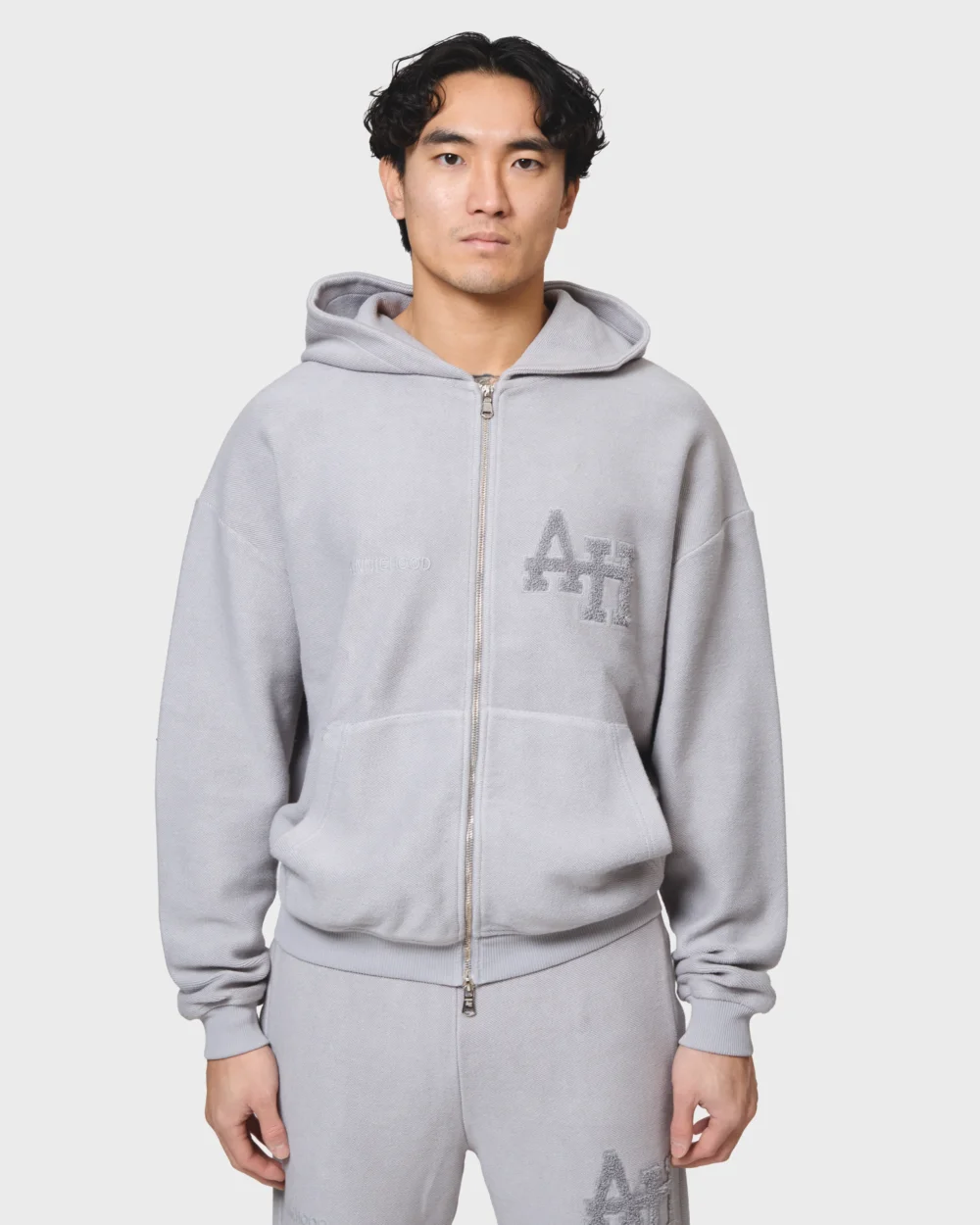 COLLEGE ZIP - WASHED GREY - 3
