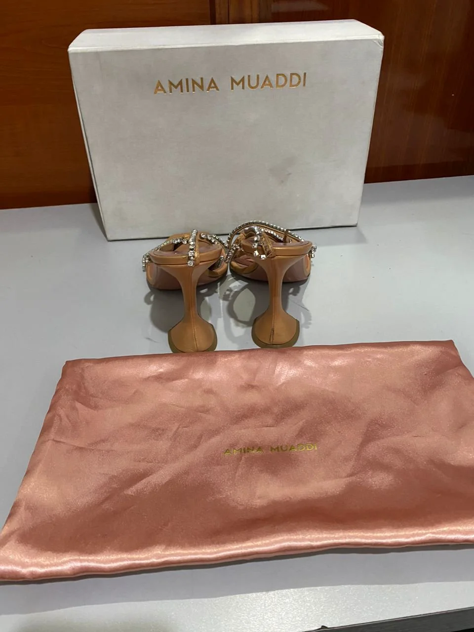Amina Muaddi sandal heels 40.5