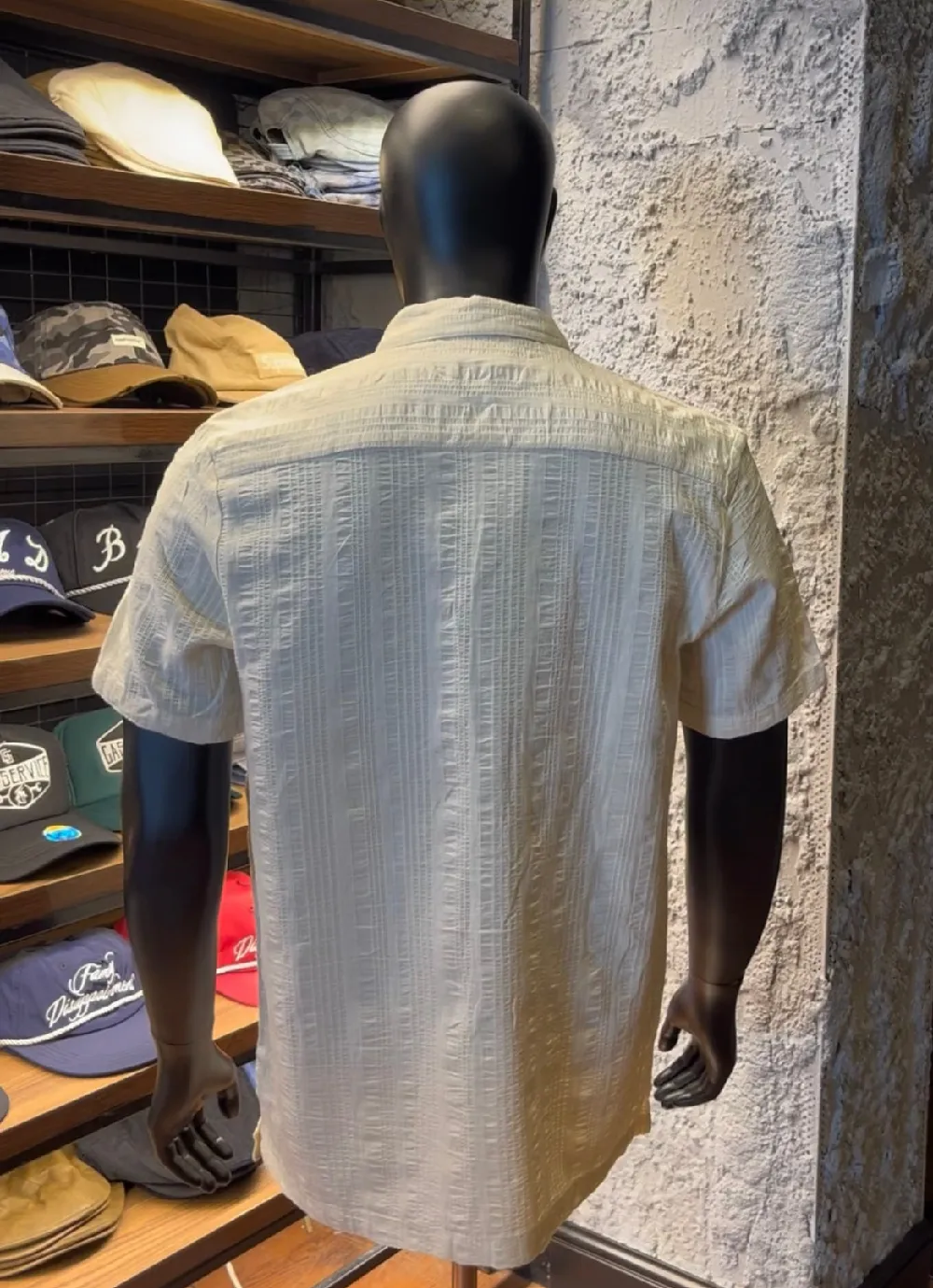 Zudio creased shortsleeve shirt in cream - 2