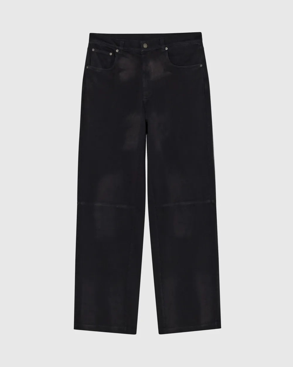 ACADEMY LEATHER SWEAT - BLACK