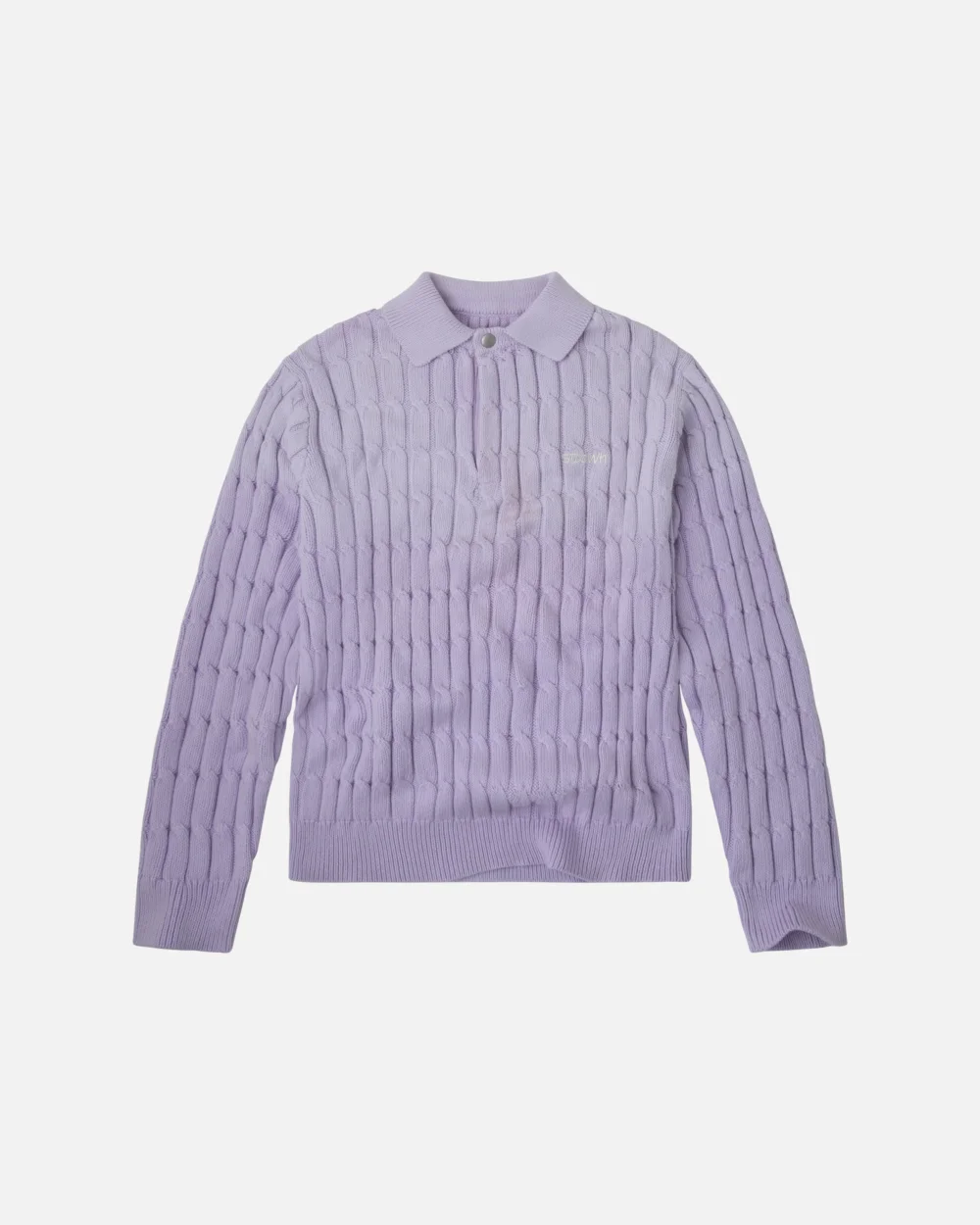 Spray acid Cable Knit sweater purple