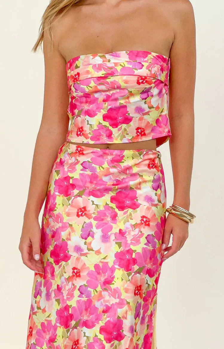 Genevieve Yellow Floral Pop Print Top - 4