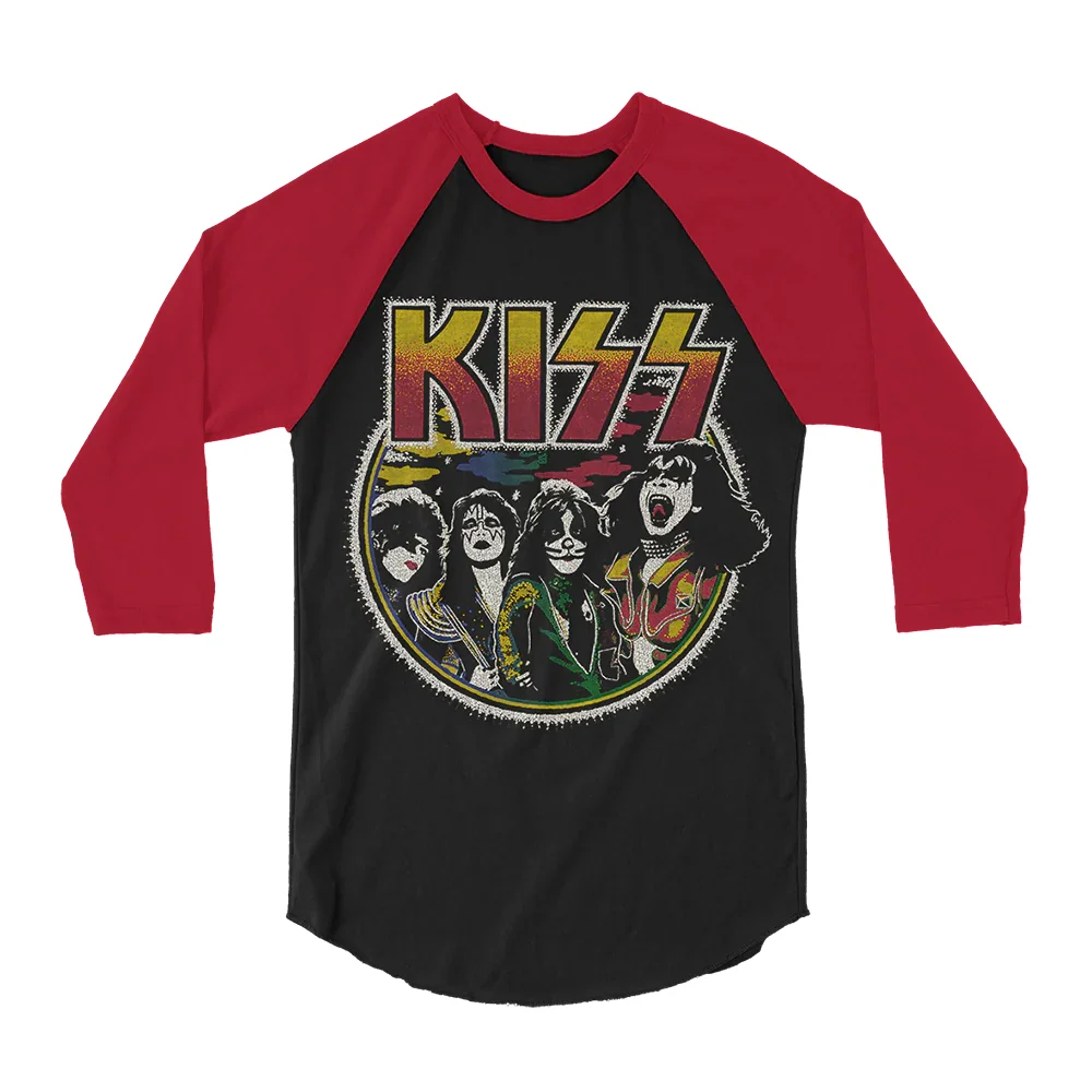 KISS I Was There Pop Up Raglan