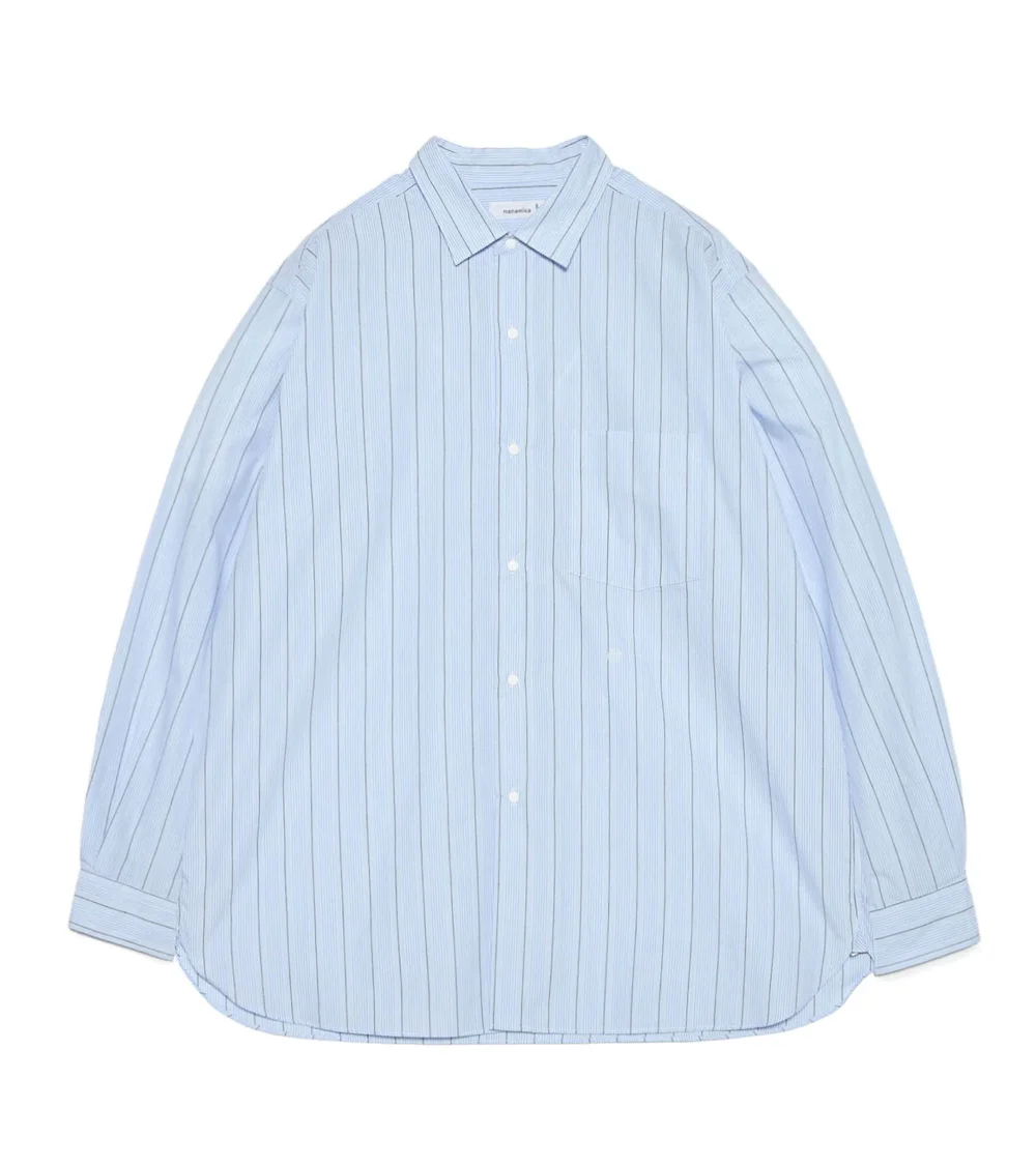 Regular Collar Stripe Wind Shirt