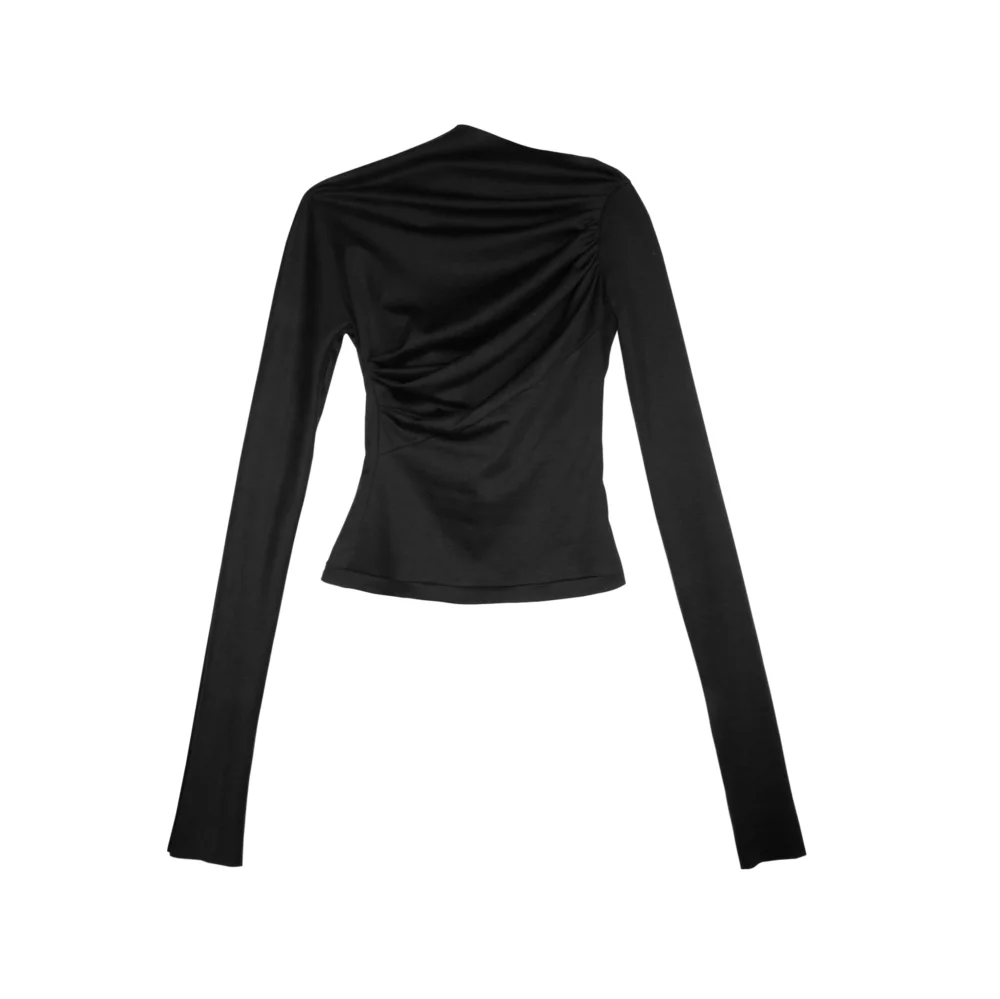 GATHERED LONG SLEEVE TOP