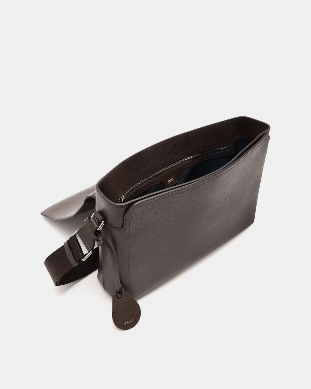 Capitol Crossbody Bag in Ebano Grained Leather - 5