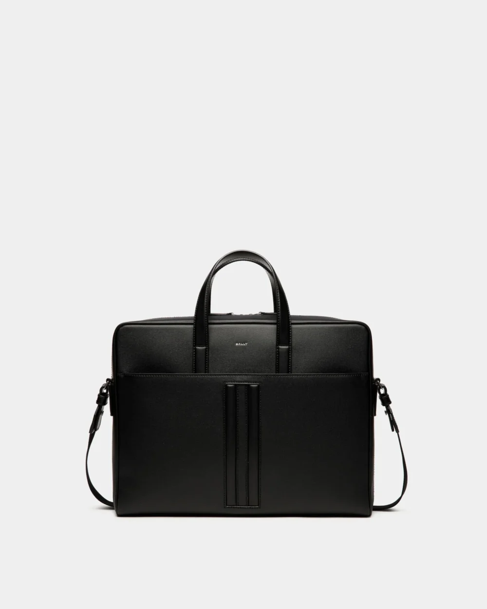 Mythos Briefcase in Black Recycled Leather