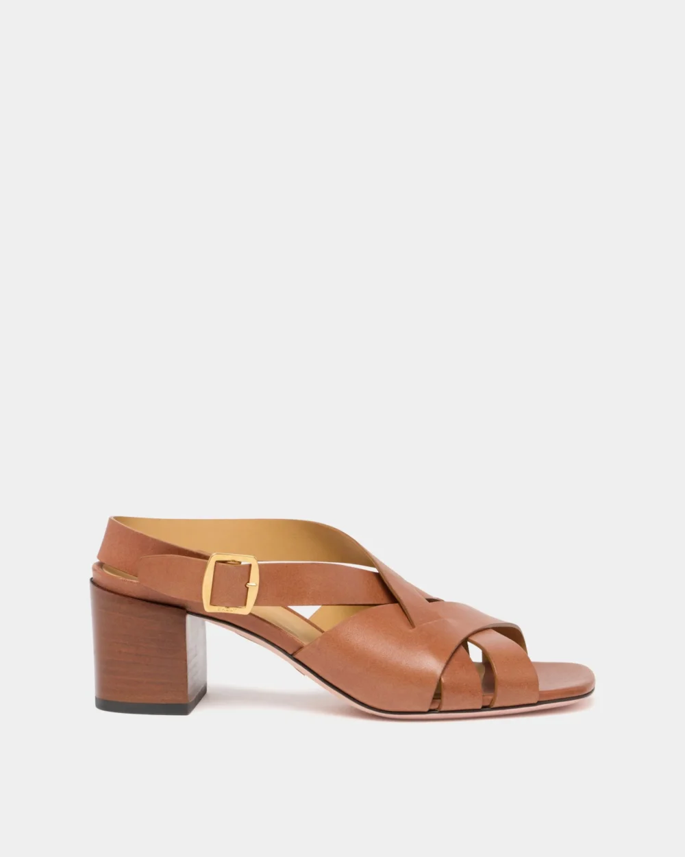 Essence Sandal in Amber Brown Leather