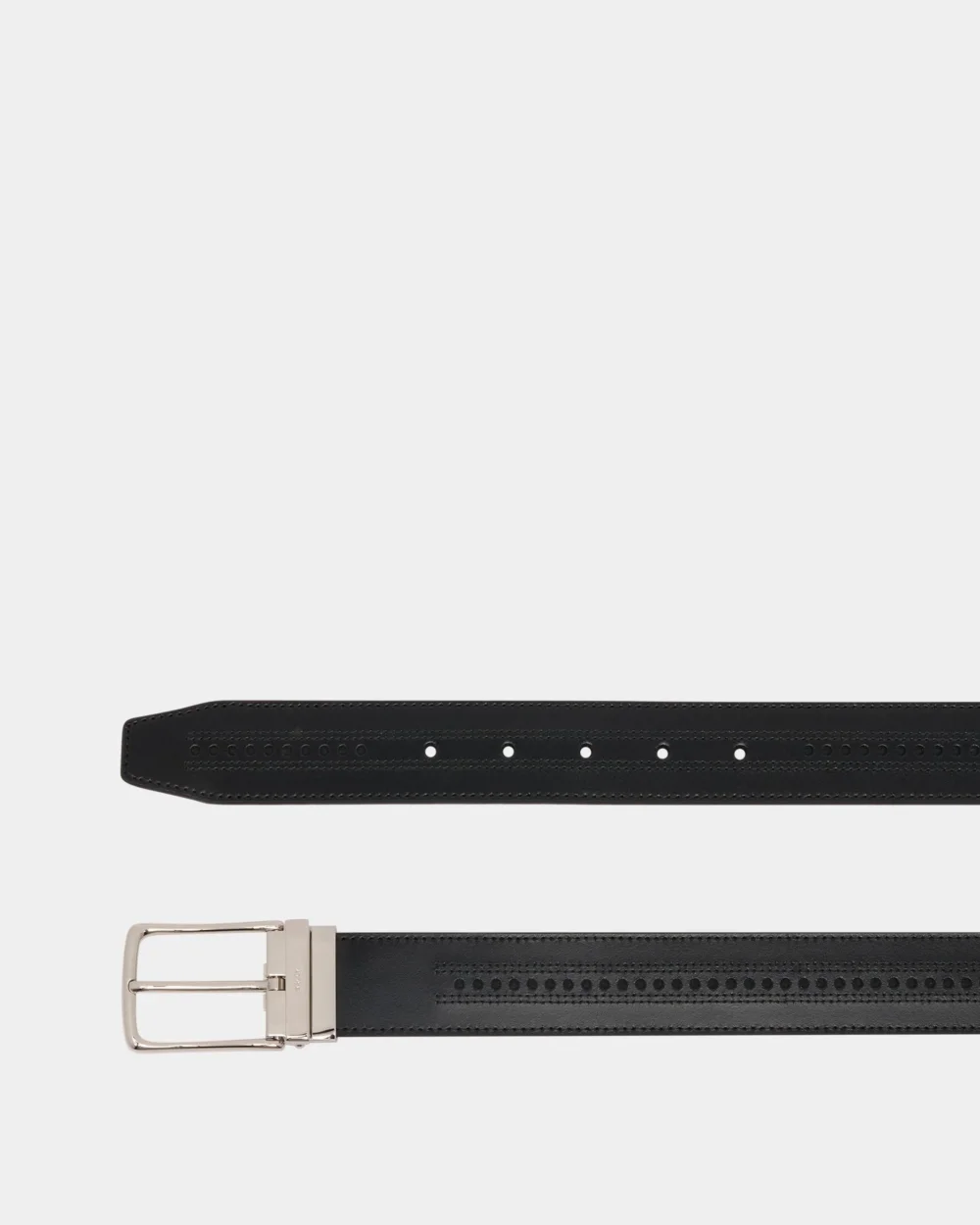 Ketter 35 mm Adjustable And Reversible Belt in Black And Ebano Leather - 2