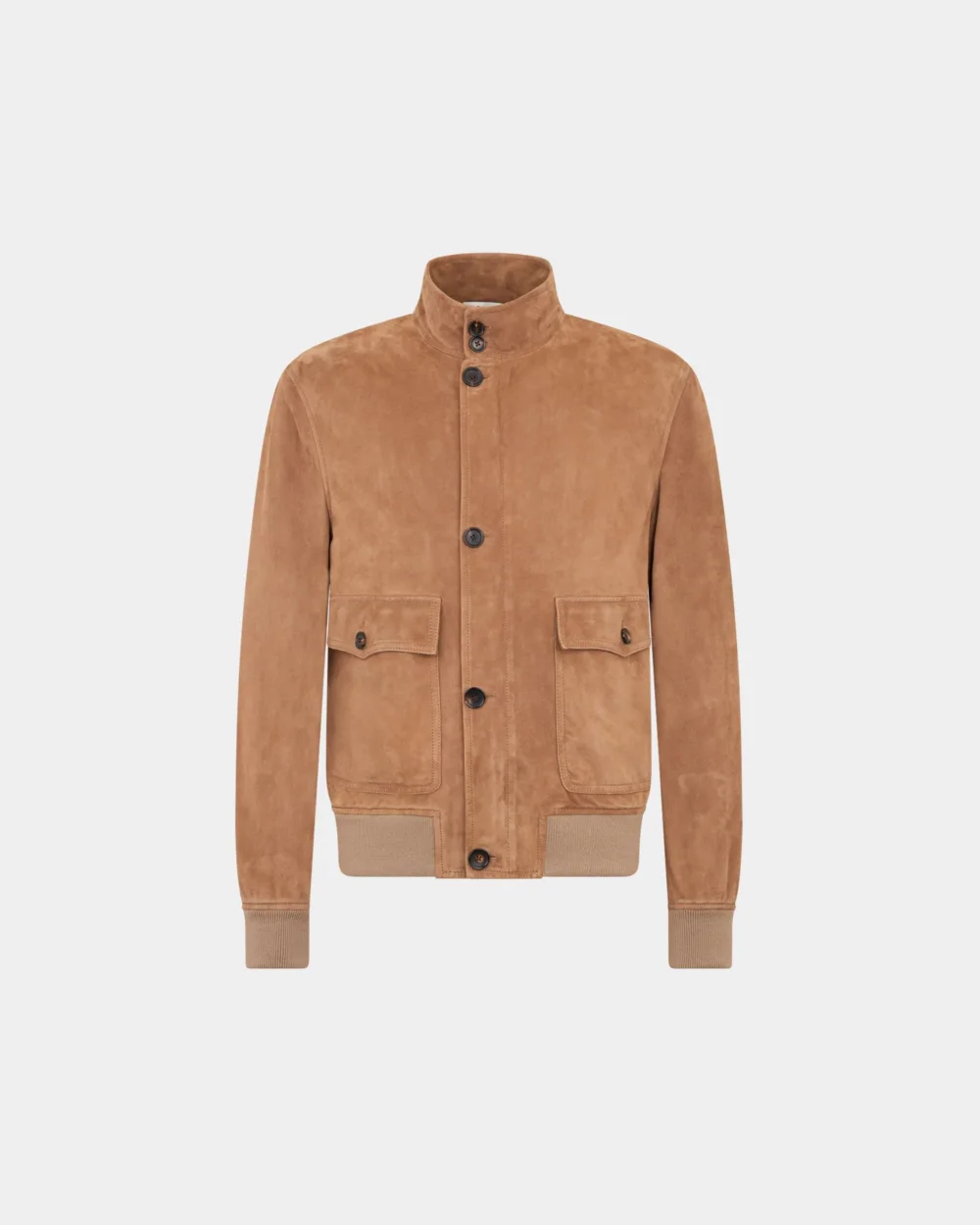 Harrington Jacket in Light Beige Suede
