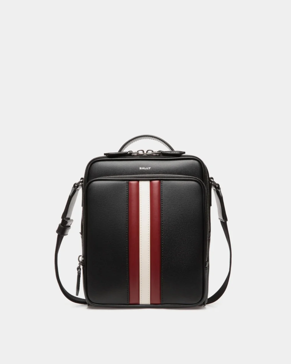 Mythos Crossbody Bag in Black Recycled Leather