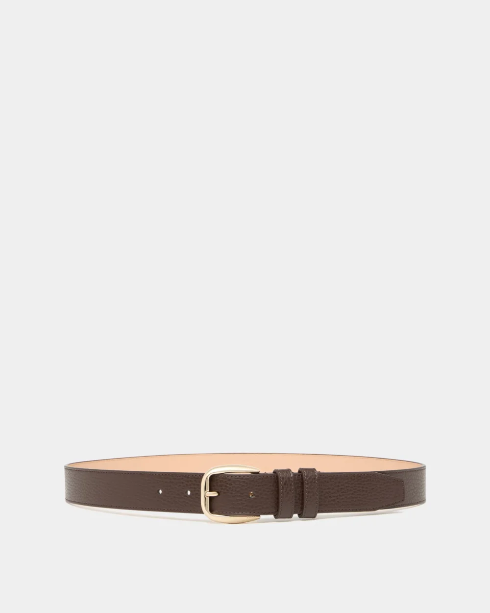 30 mm Belt In Brown Grained Leather