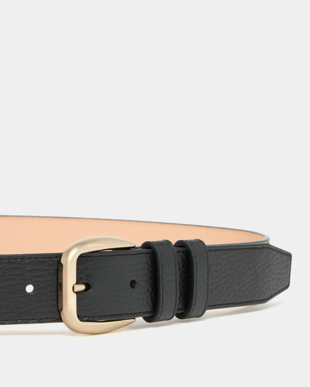 30 mm Belt In Black Grained Leather - 3