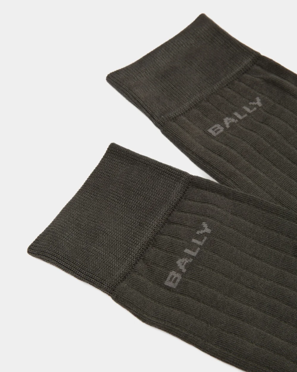 Socks in Grey Knit Cotton - 2