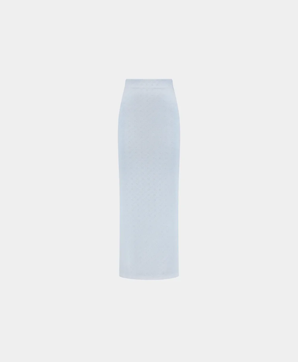 Subdued Blue Monogram Maxi Skirt