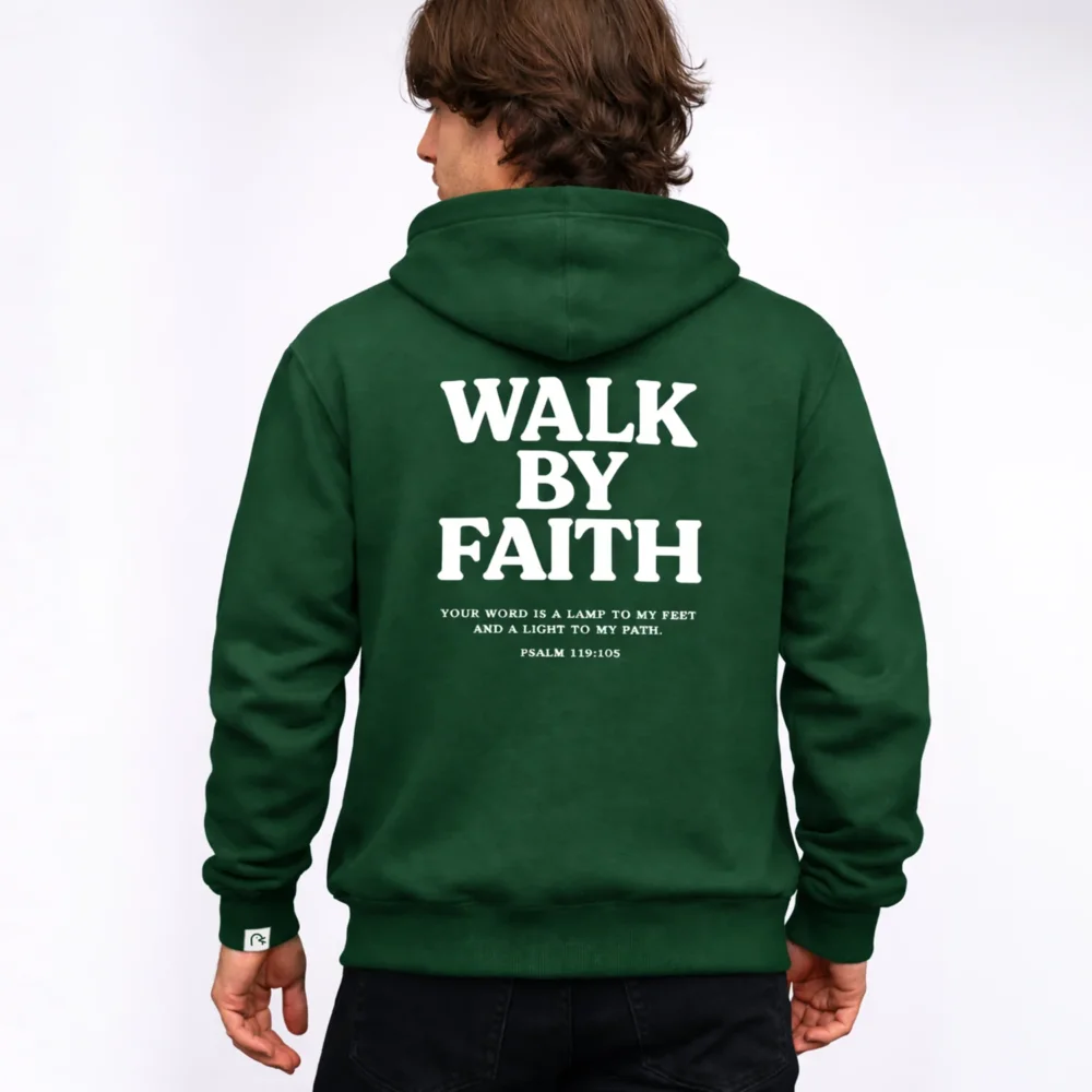 Walk By Faith - Green NFC Hoodie and Crewneck Sweatshirt