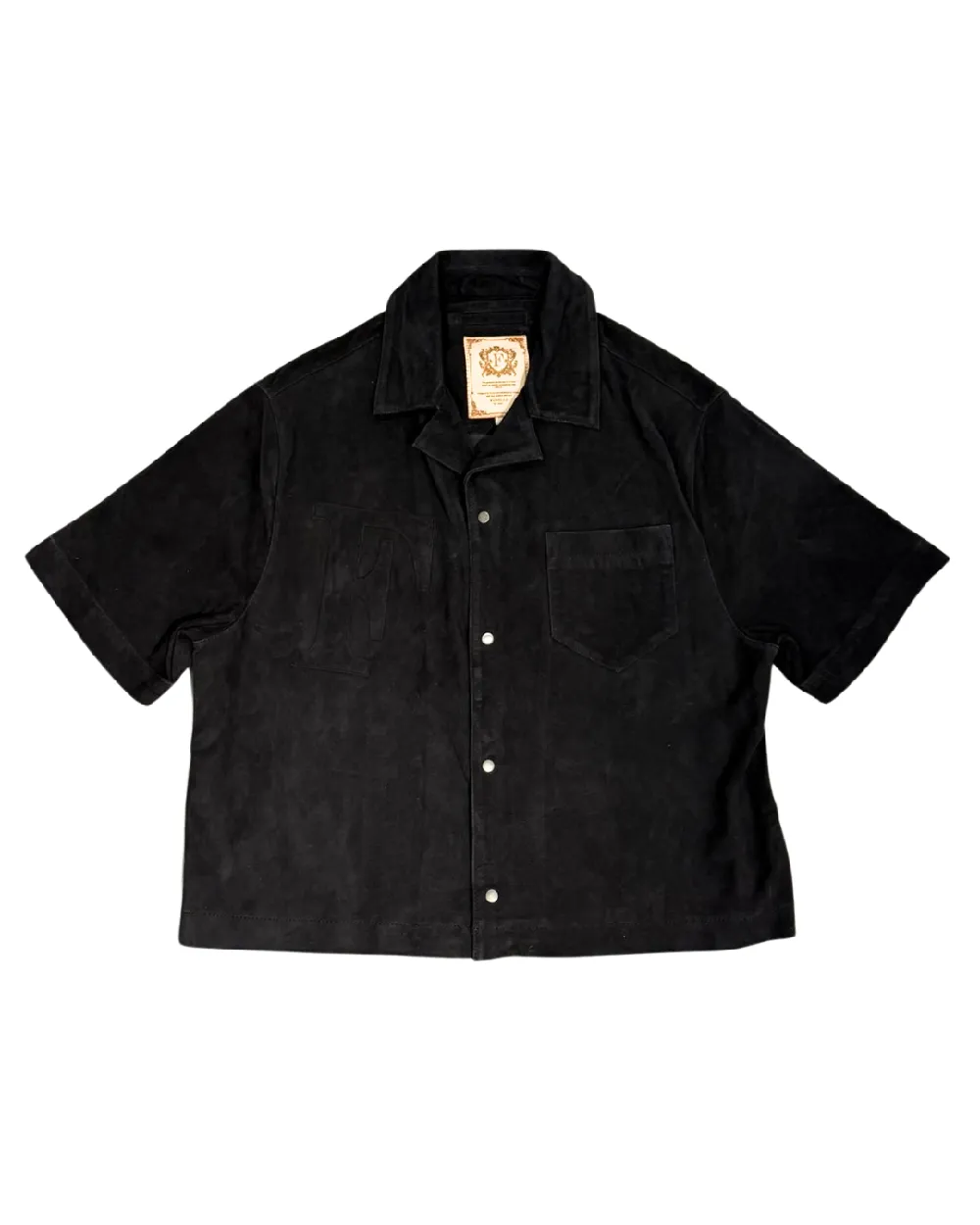 Black Suede Button Shirt