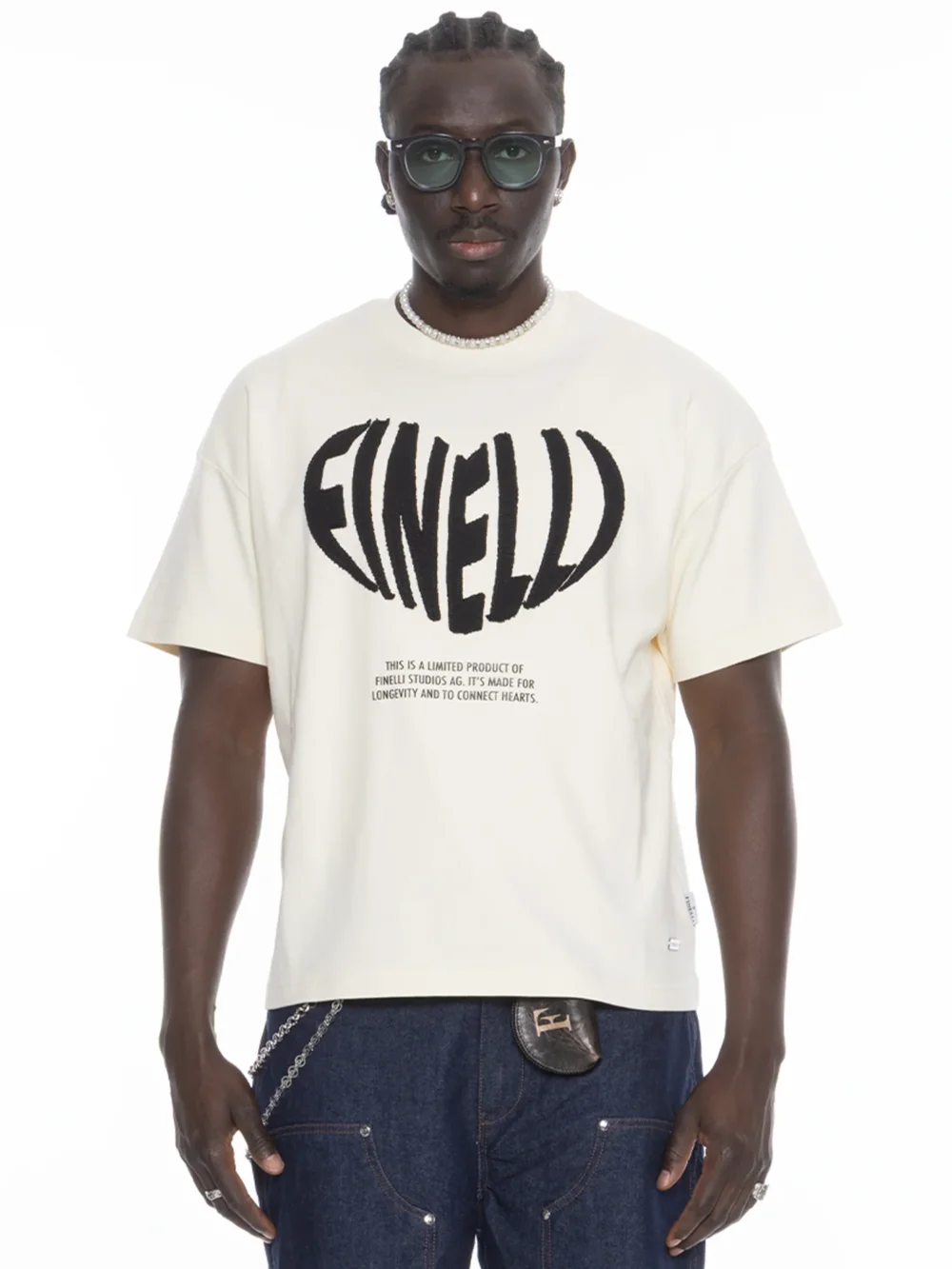 Heart T-Shirt Cream