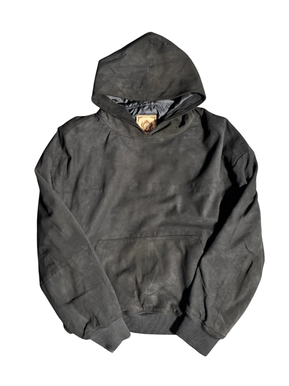 Black Wild Leather Hoodie