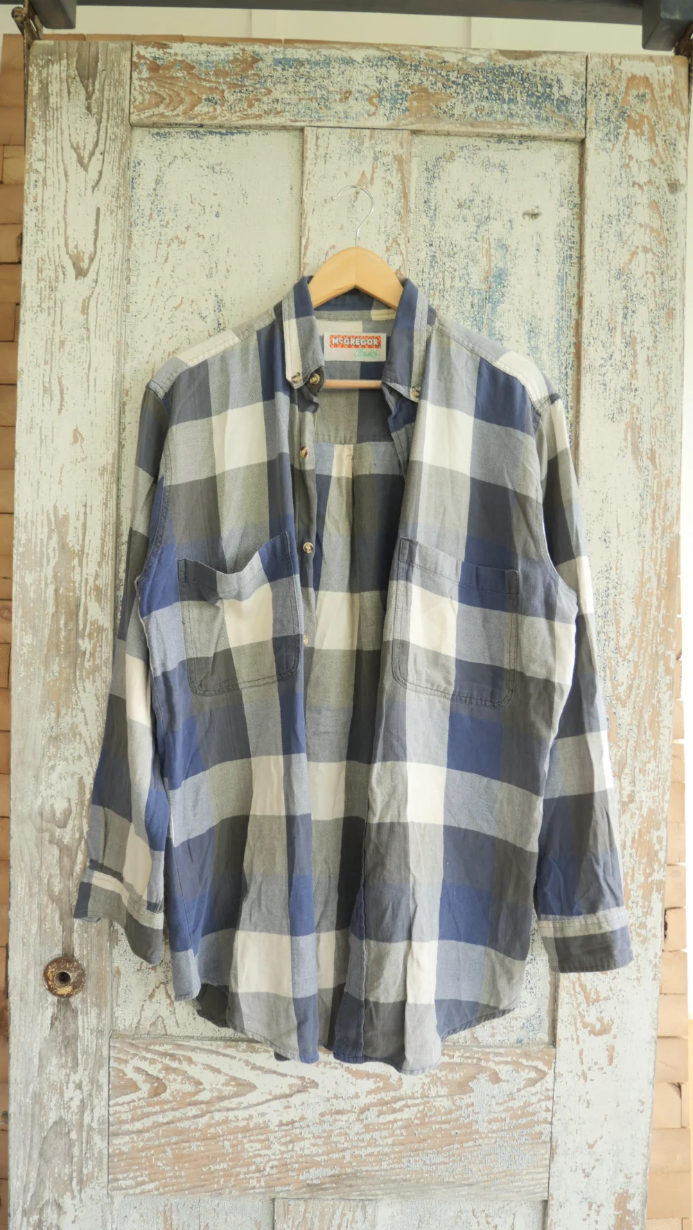 1970s Plaid Shirt | L