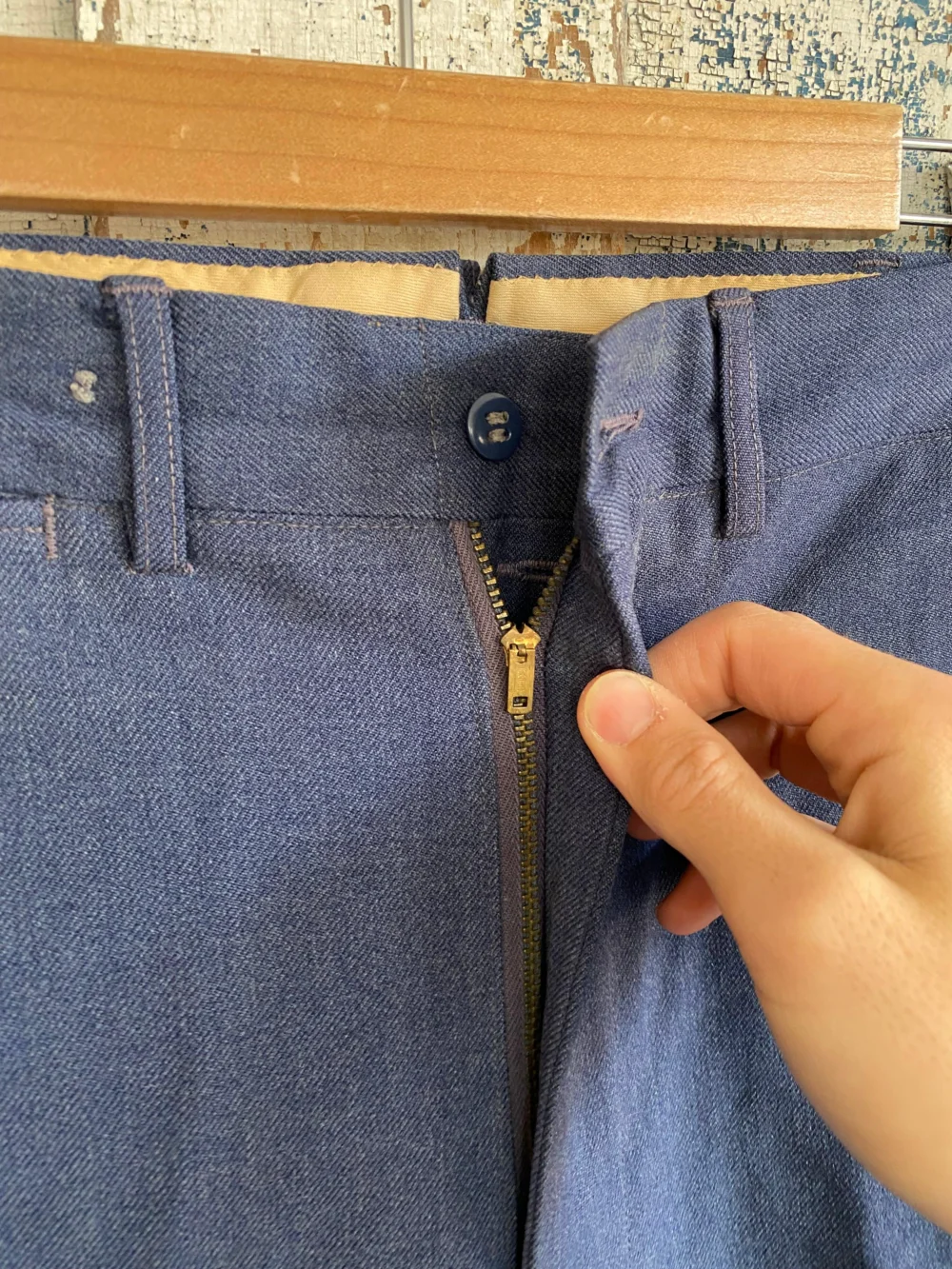 1970s Navy Wool Pants | 30 - 5