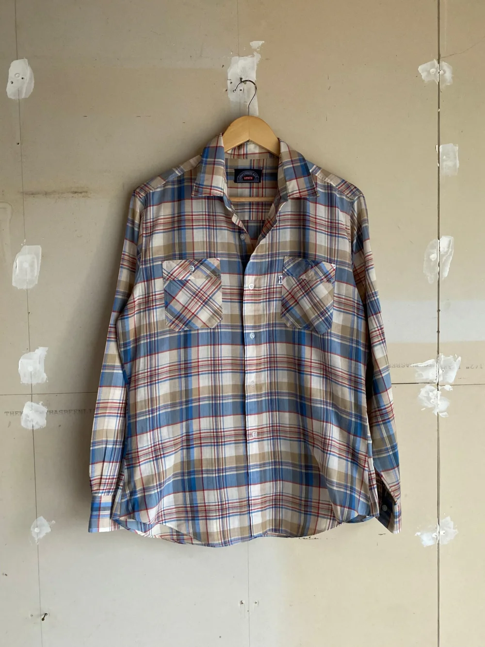 1980s Plaid Levis Shirt | M