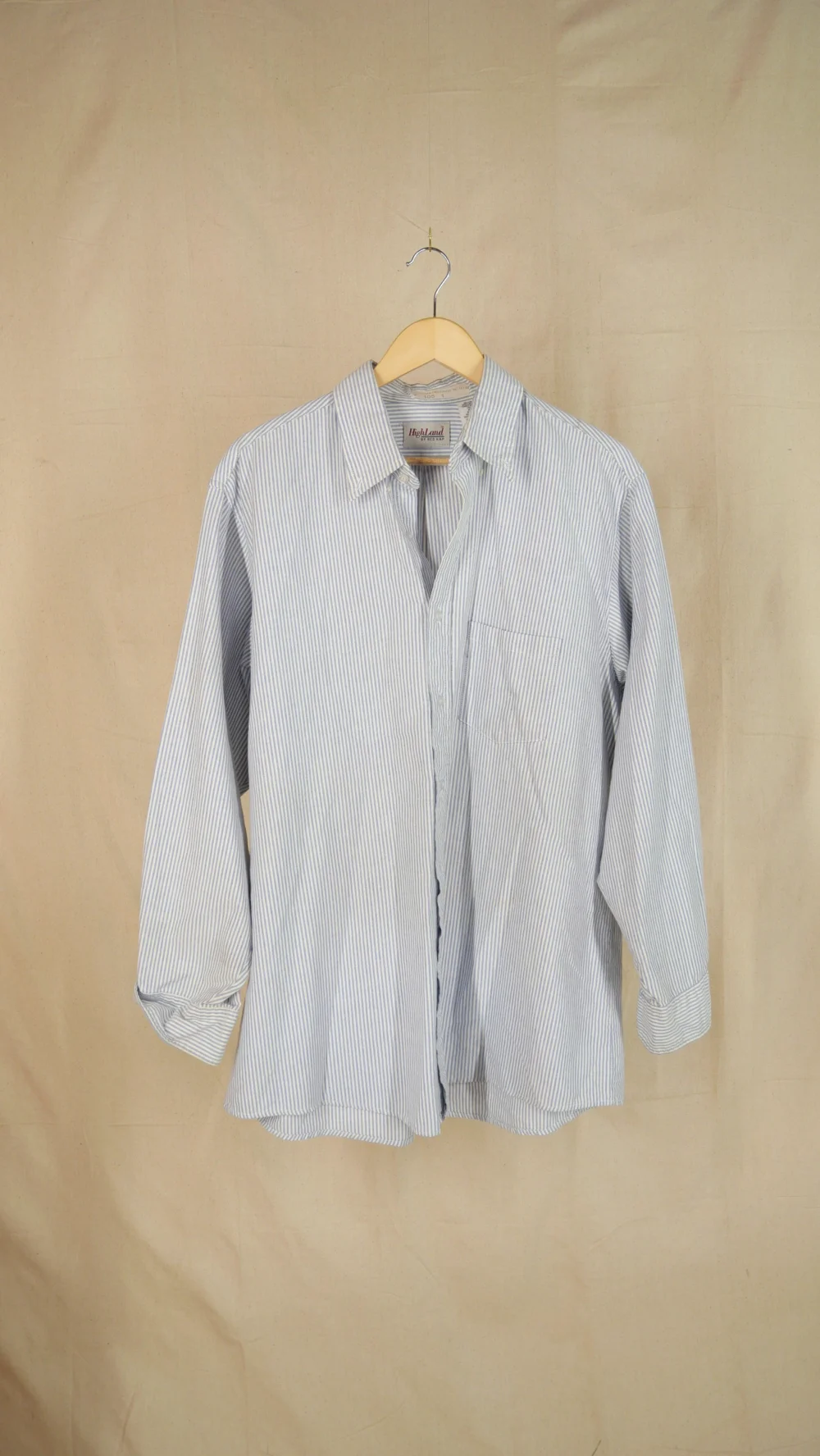 1990s Striped Work Shirt | L