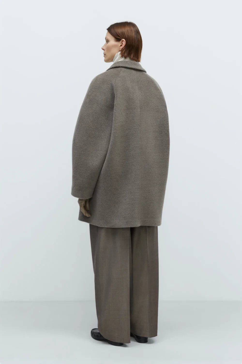 DOUBLE-BREASTED WOOL COAT - 3