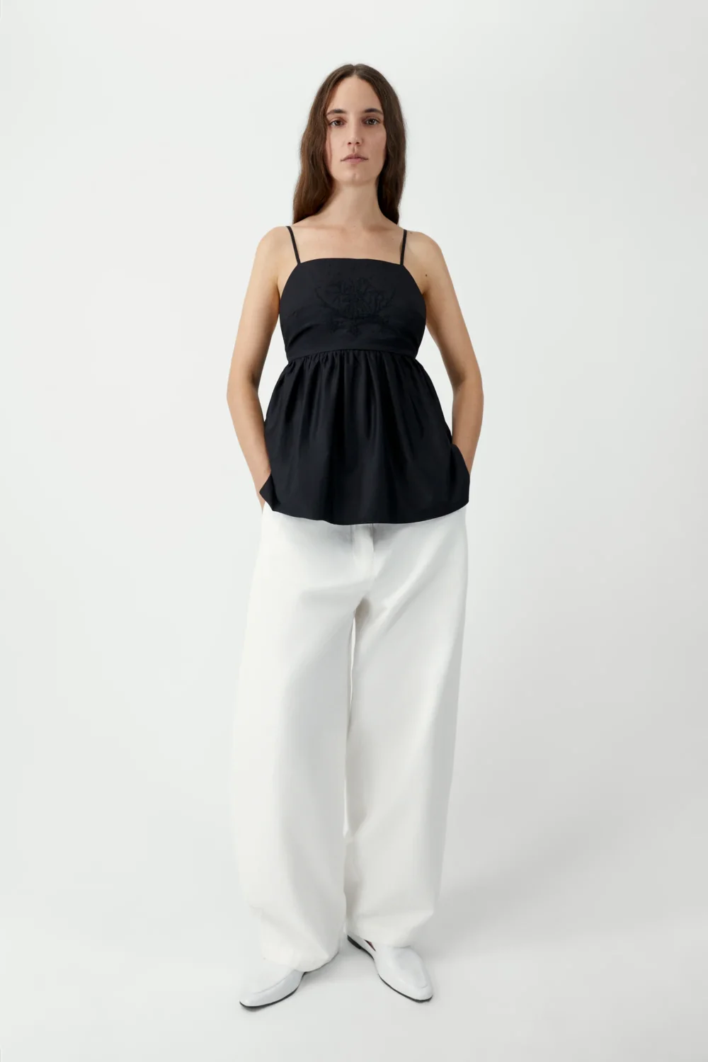 COTTON EMBROIDERED TOP