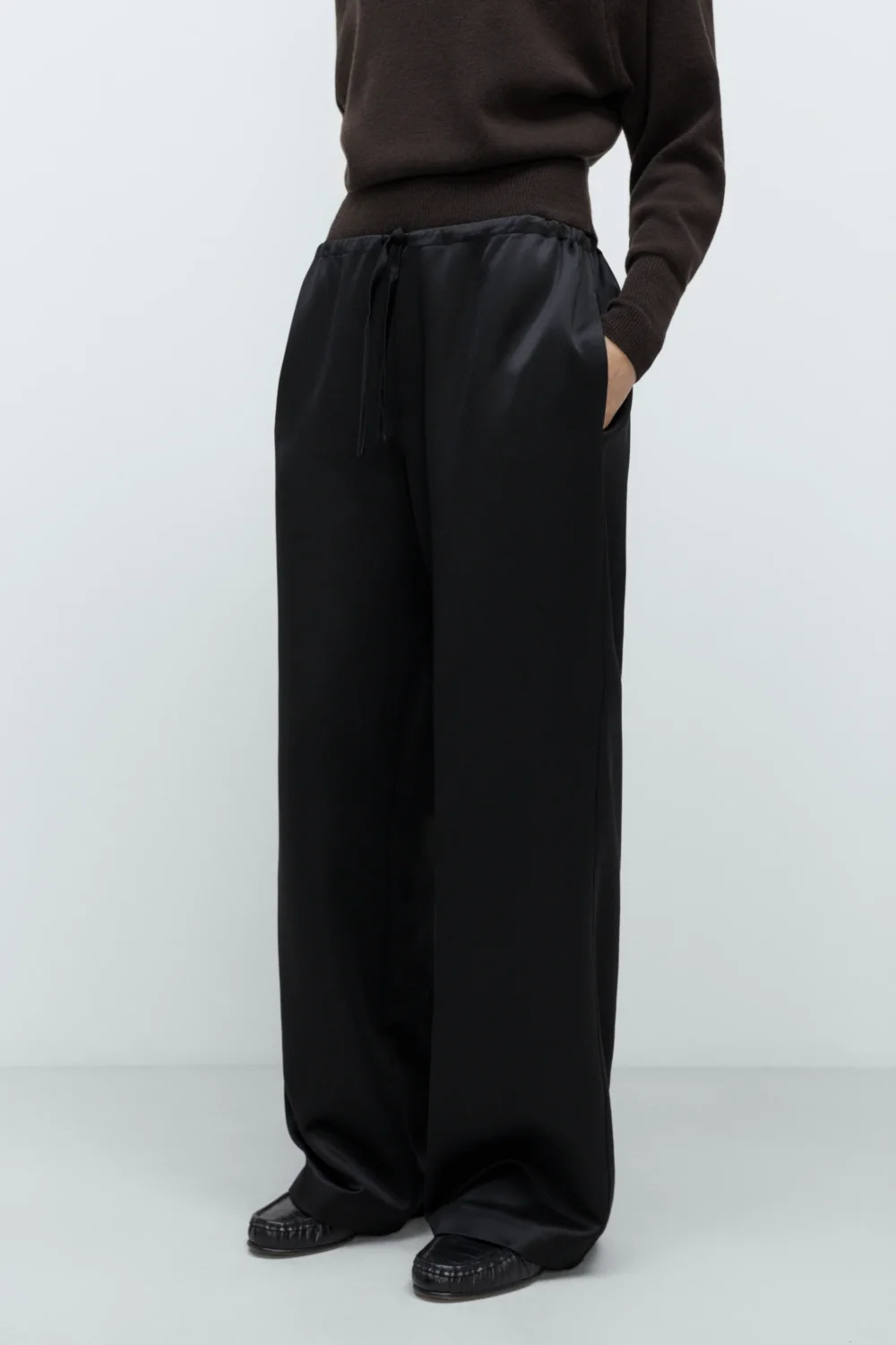SATIN RELAXED PANTS - 2